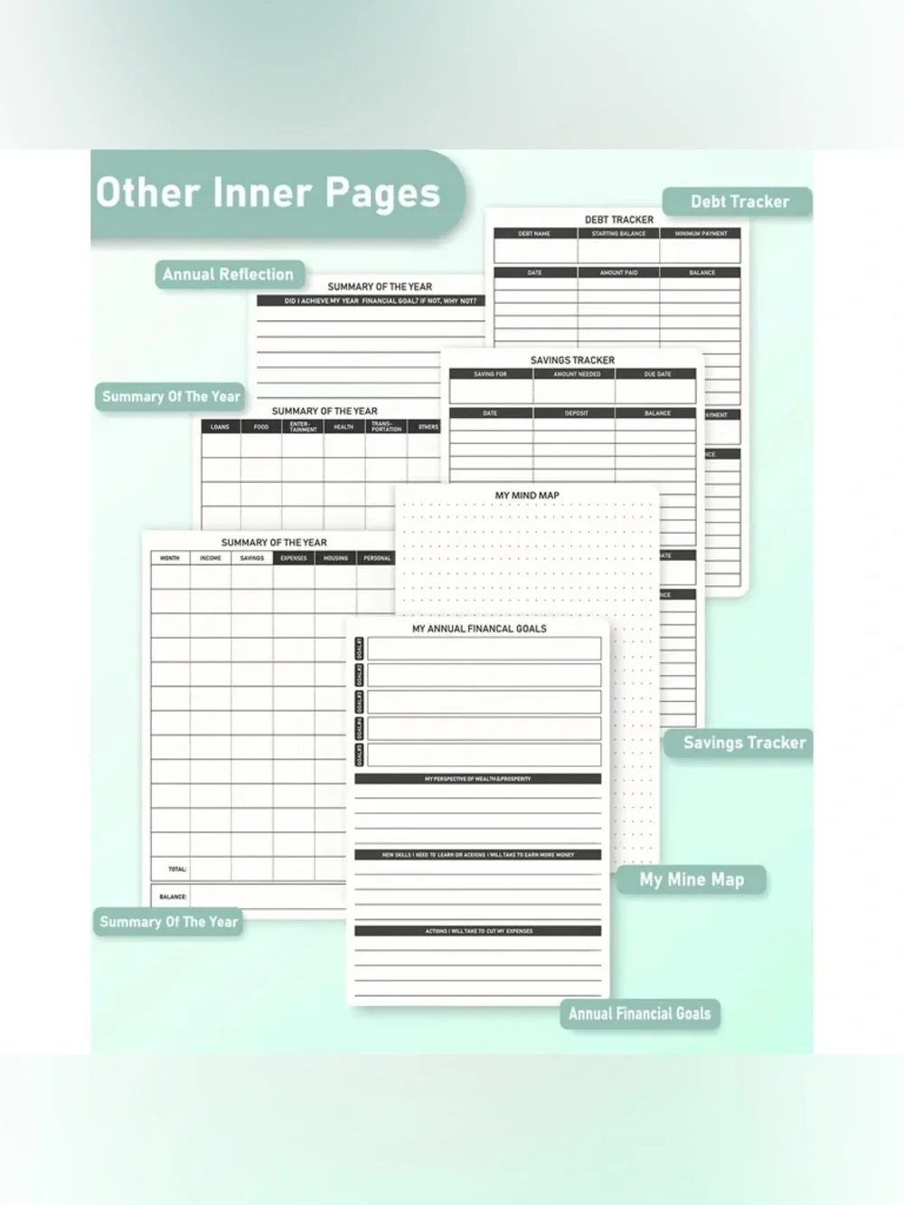 WEMATE Monthly Budget Finance Bill Organizer Planner Book with Lock NWT